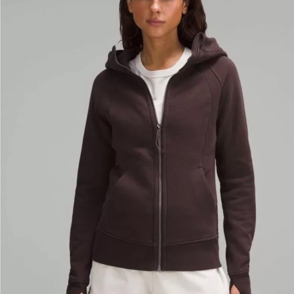 LULULEMON Scuba Full Zip Sz 10 Hoodie ESPRESSO Brown EUC Women’s